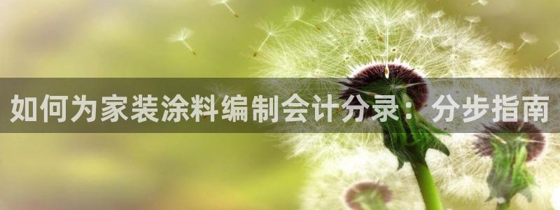 下载和记app：如何为家装涂料编制会计分录：分步指南