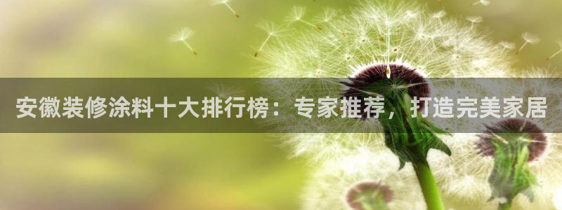 和记下载：安徽装修涂料十大排行榜：专家推荐，打造完美家居
