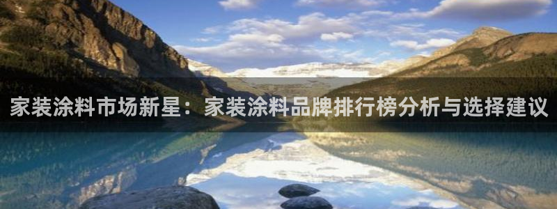 和记平台：家装涂料市场新星：家装涂料品牌排行榜分析与选择建议