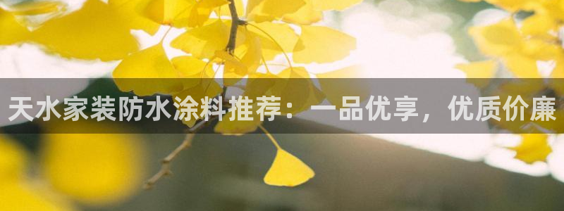 和记网页版登陆：天水家装防水涂料推荐：一品优享，优质价廉