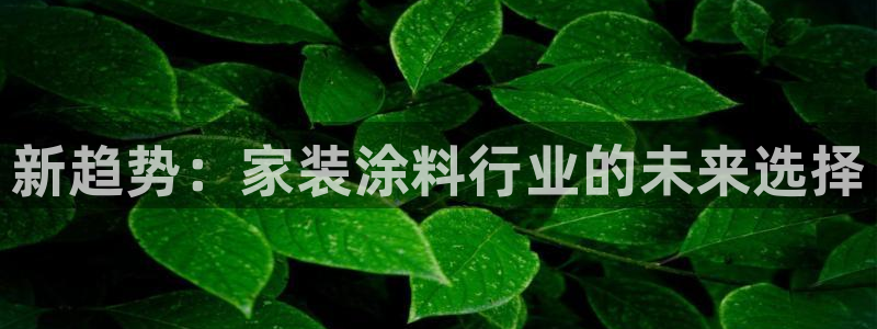 和记广告女主角：新趋势：家装涂料行业的未来选择