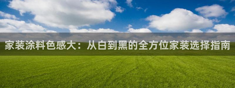 和记h88最新客户端下载：家装涂料色感大：从白到黑的全方位家